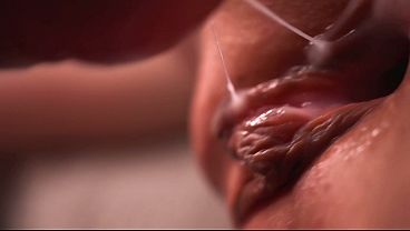 Doggystyle and creampie in great detail with a macro lens